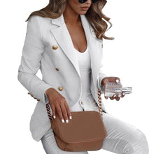 Load image into Gallery viewer, Women Long Sleeve Formal Blazer Jackets Cardigan Office Work Lady Notched Slim Fit Suit Business Autumn New Outerwear Tops