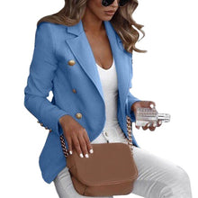 Load image into Gallery viewer, Women Long Sleeve Formal Blazer Jackets Cardigan Office Work Lady Notched Slim Fit Suit Business Autumn New Outerwear Tops