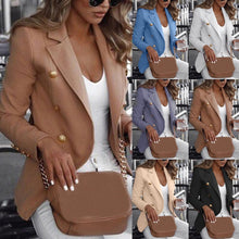 Load image into Gallery viewer, Women Long Sleeve Formal Blazer Jackets Cardigan Office Work Lady Notched Slim Fit Suit Business Autumn New Outerwear Tops