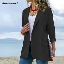 Load image into Gallery viewer, New Office Lady Elegant Suits Long Sleeve Woman Black Red Blazers And Jacket 2018 Spring Autumn Outwear Femenino