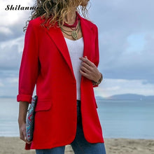 Load image into Gallery viewer, New Office Lady Elegant Suits Long Sleeve Woman Black Red Blazers And Jacket 2018 Spring Autumn Outwear Femenino