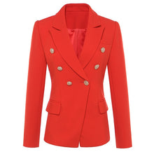 Load image into Gallery viewer, HIGH QUALITY New Fashion 2019 Star Style Designer Blazer Women's Gold Buttons Double Breasted Blazer  size S-XXXL