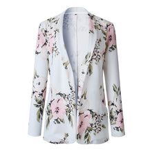 Load image into Gallery viewer, Elegant Blazer Feminino Women Floral Long Sleeve Blazer Notched Collar Coat Female Outerwear z0521