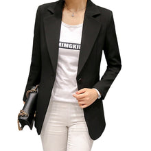 Load image into Gallery viewer, 2018 New Fashion Women Solid Slim Blazers Fashion Autumn Fashion Single Button Blazer Femenino Ladies Blazers