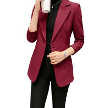 Load image into Gallery viewer, 2018 New Fashion Women Solid Slim Blazers Fashion Autumn Fashion Single Button Blazer Femenino Ladies Blazers